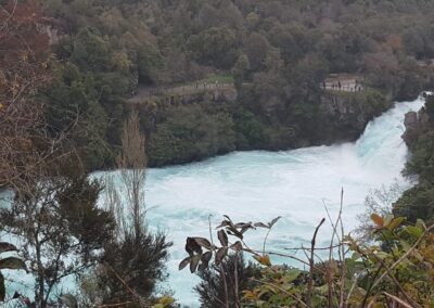 Stunning view of Huka Falls captured during a Private Transfers in New Zealand tour with My Chauffeur.